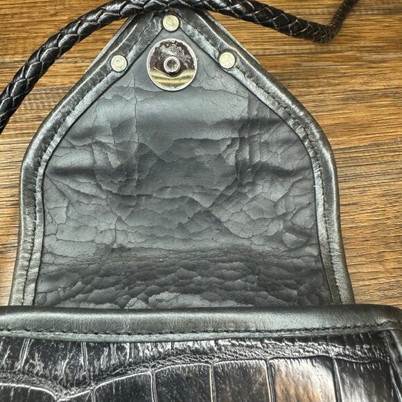 Brighton mini saddle purse woven crossbody leather bag VINTAGE 1995 - Picture 7 of 10